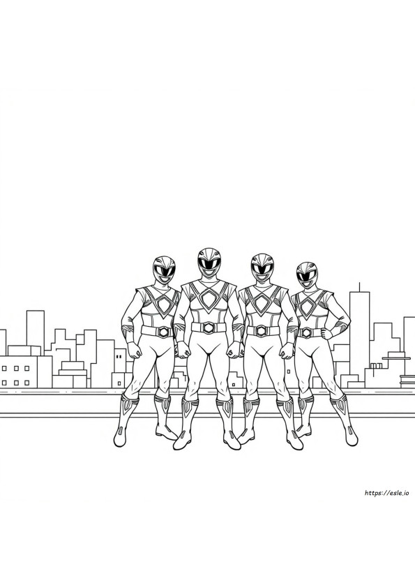 Lembar Mewarnai Power Rangers
