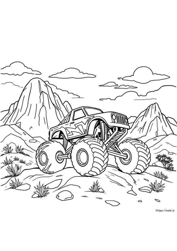 Monster Truck Coloring Paper