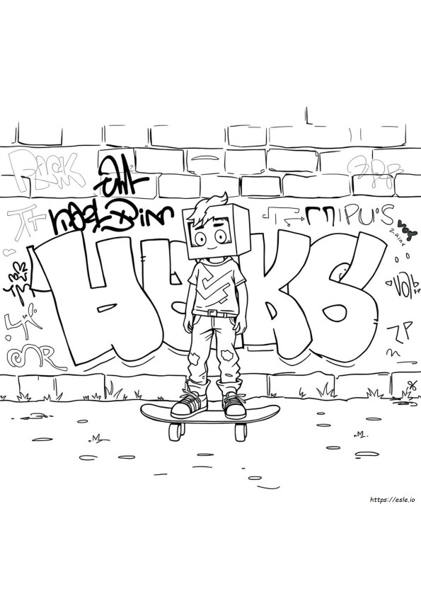 Justin Lankybox Coloring Pages