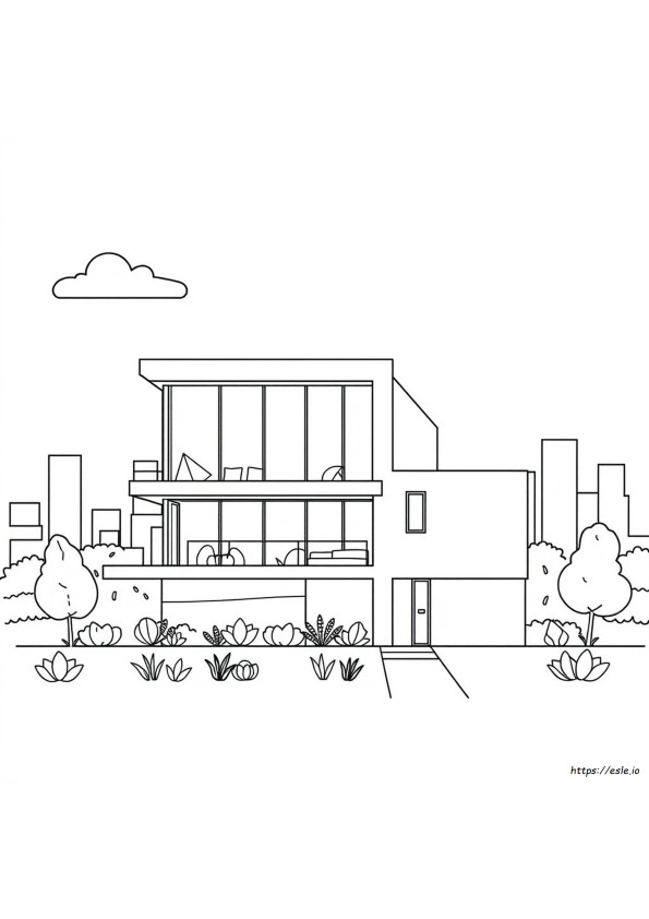 Modern House Coloring