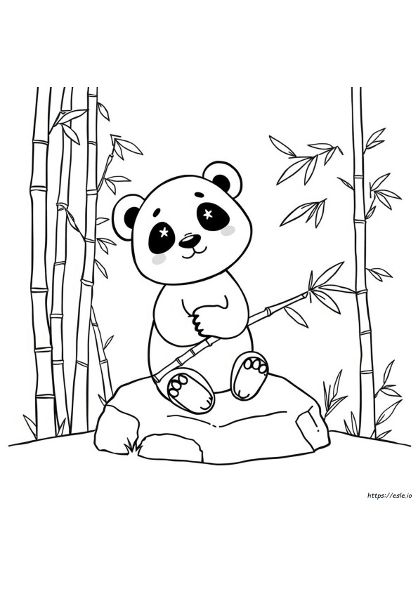 かわいいパンダ ぬりえ