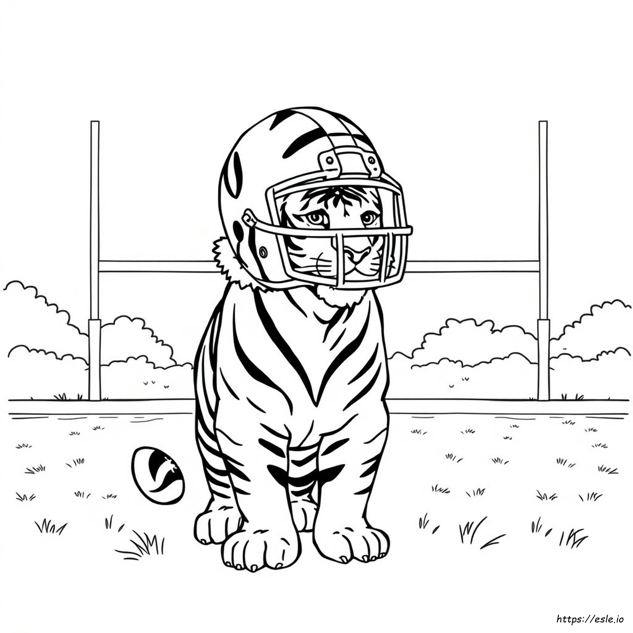 Helm Harimau Bengal Gambar Mewarnai