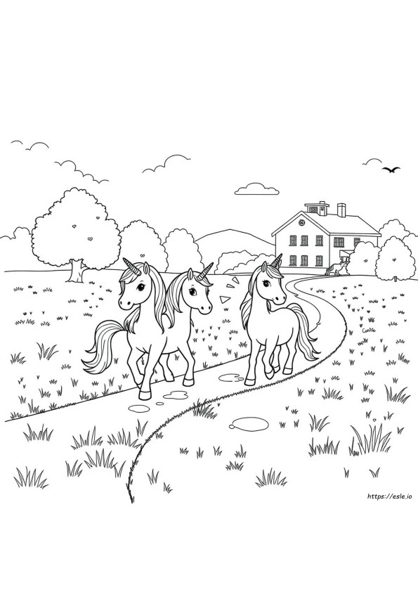 Unicorn Academy Colouring