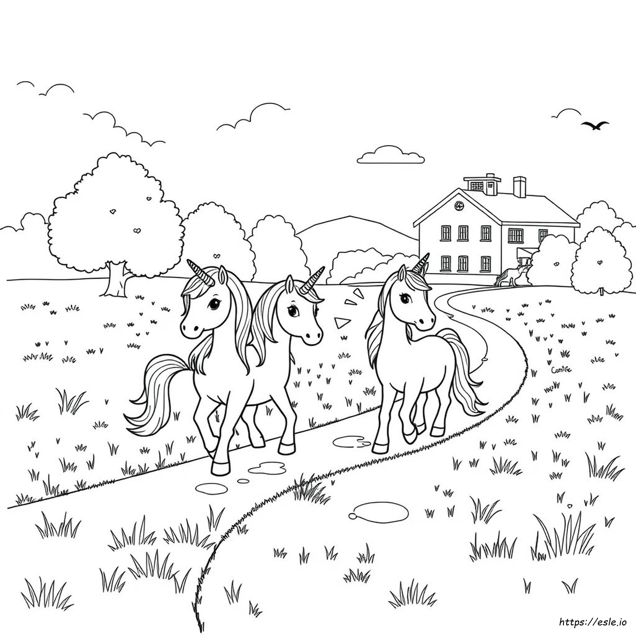 Einhorn Akademie Ausmalen