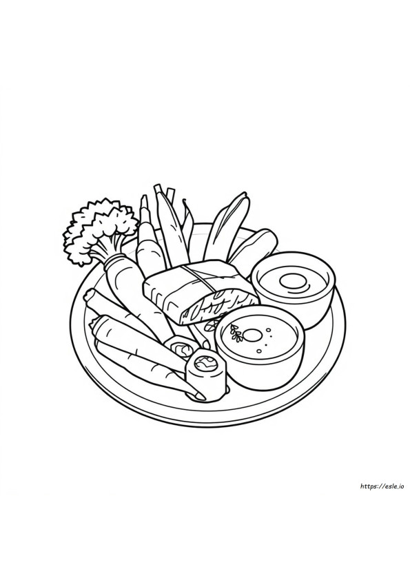 Plate Of Food Coloring Page