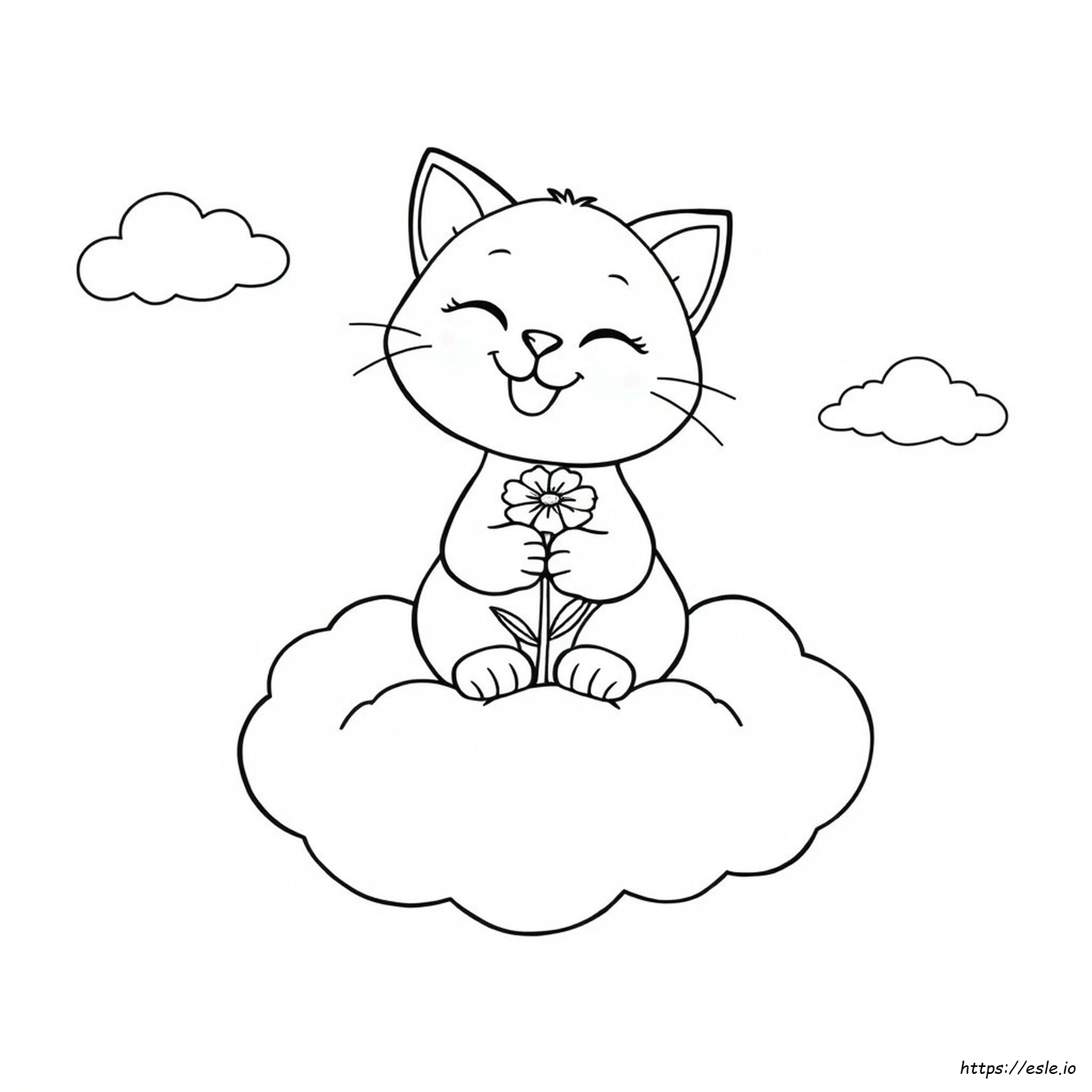 Gambar Mewarnai Kucing Lucu untuk Dicetak