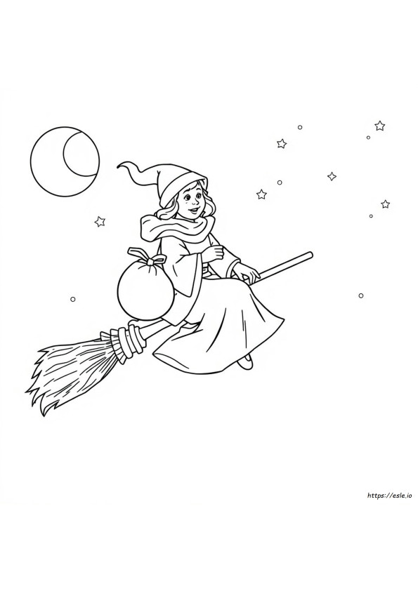 Lembar Mewarnai La Befana