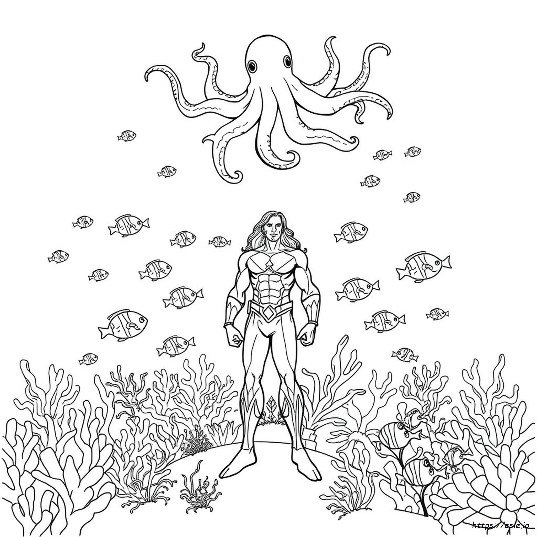 Aquaman Colouring Pages