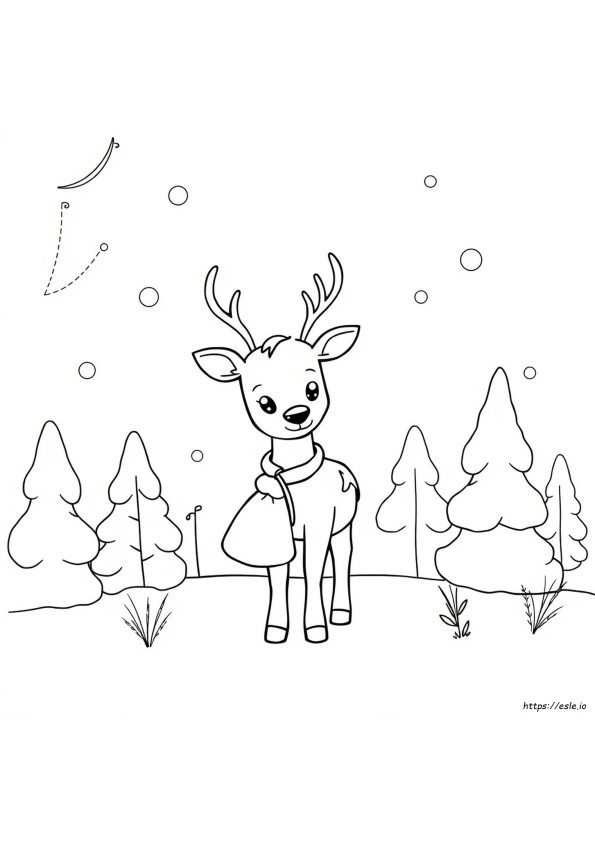 Baby Reindeer Coloring Page