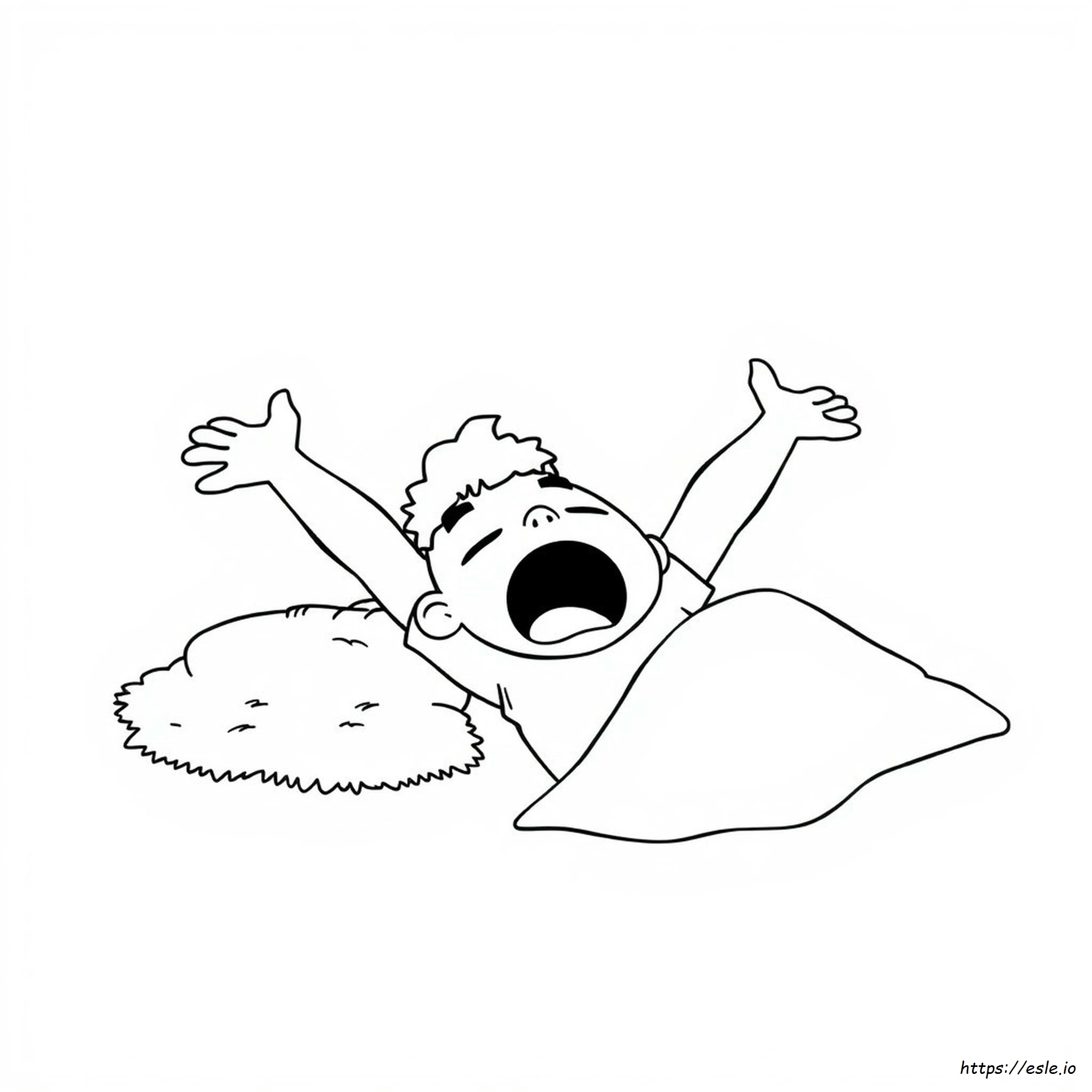 Yawn Coloring Page
