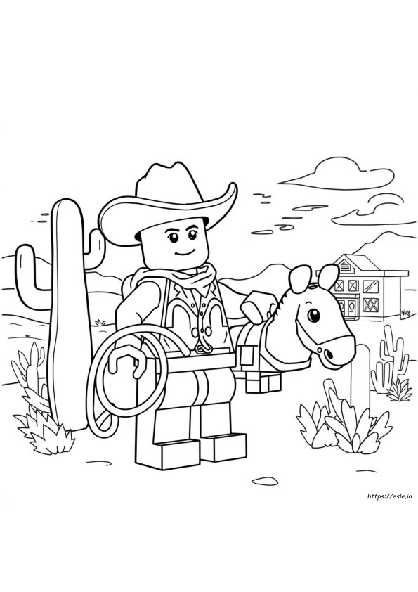Lego Cowboy Színező Oldalak