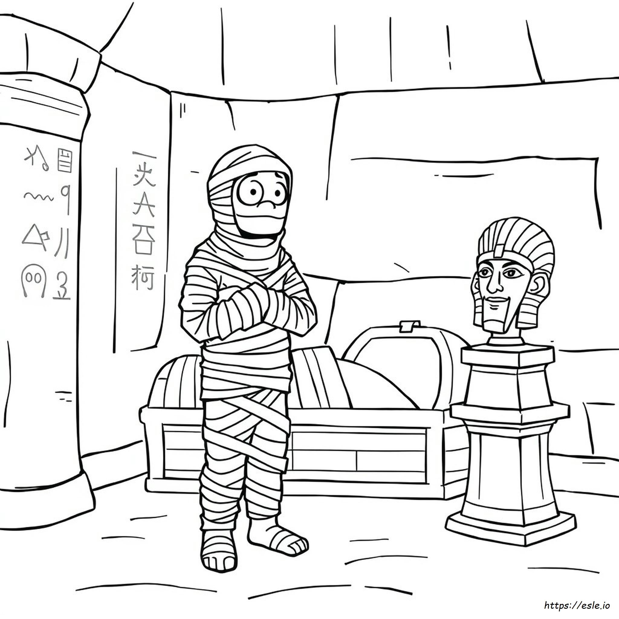 Mummy Coloring Page - Free Printable for Kids