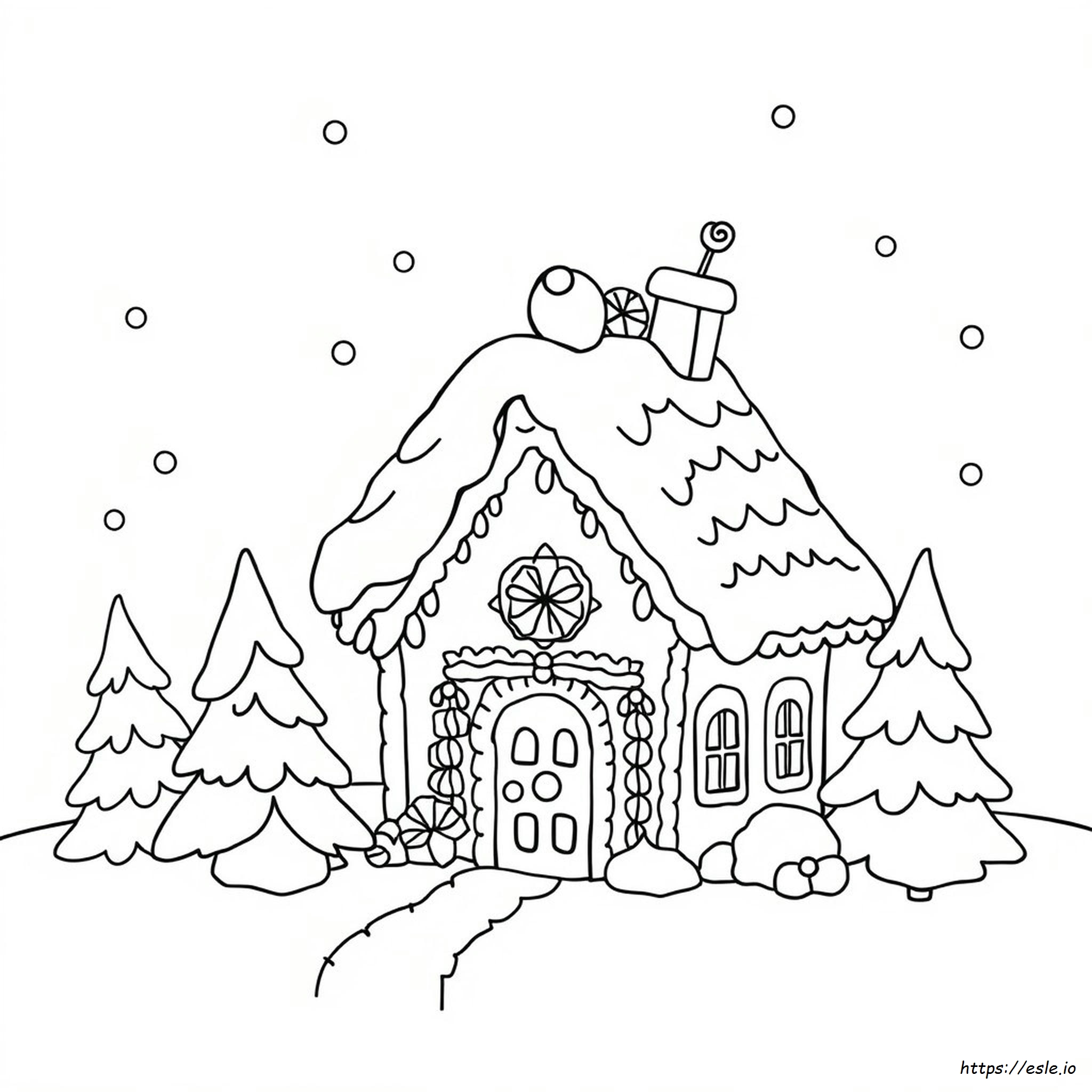Lebkuchenhaus Ausmalbild Zum Ausdrucken