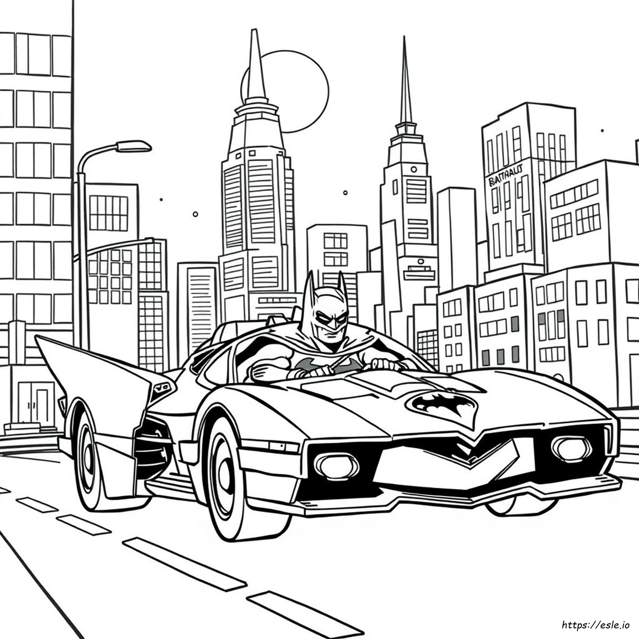 Batman Car Colouring Pages