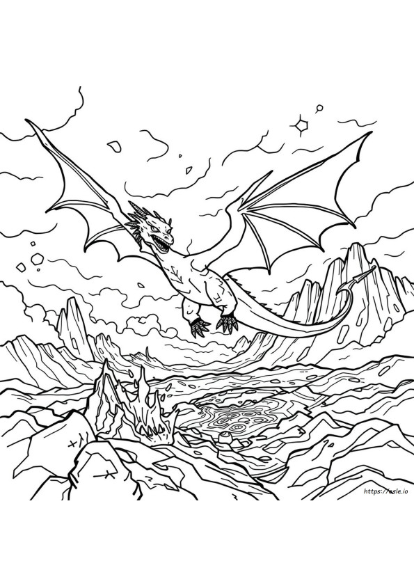 Red Death Dragon Coloring Page
