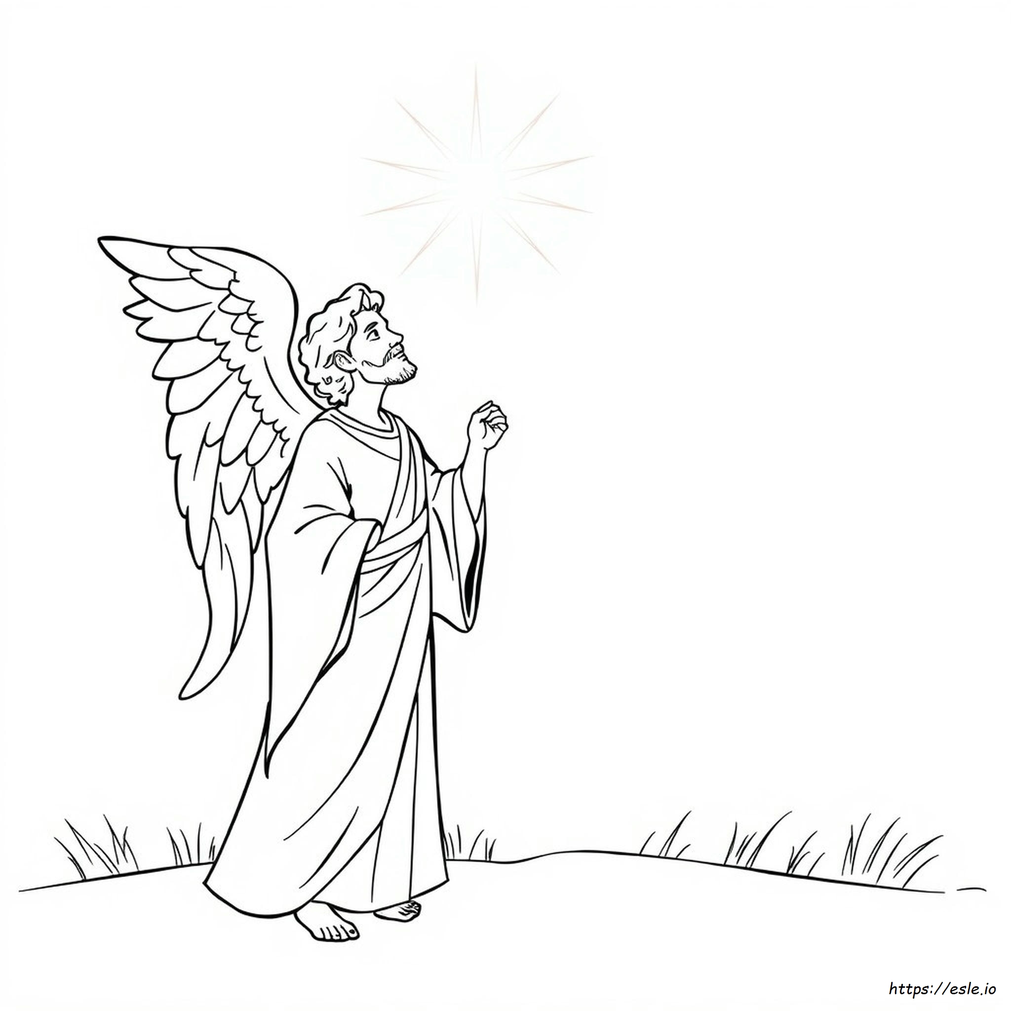 L'angelo Appare A Giuseppe – Disegno Da Colorare