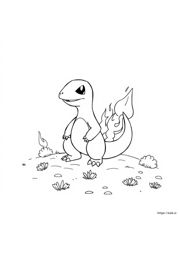 Charmander Para Colorear