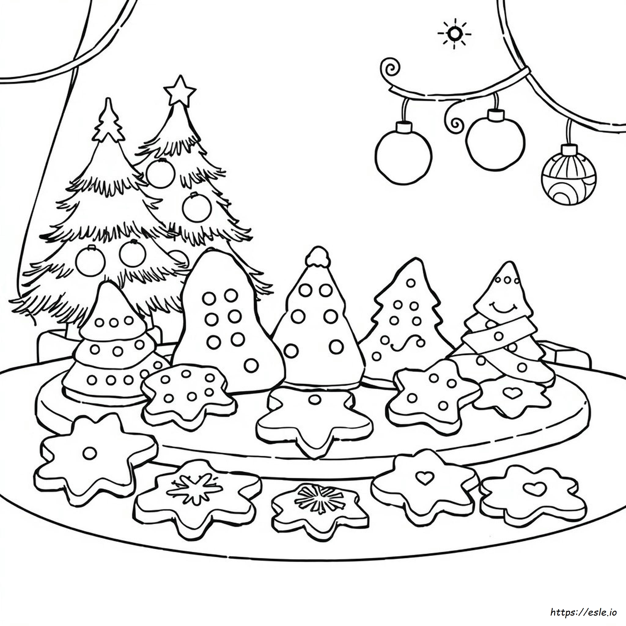 Christmas Cookies Coloring Pages - Printable