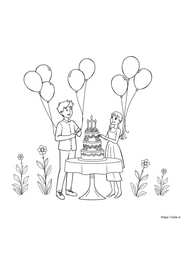 Disegni Da Colorare Per Anniversario Da Stampare