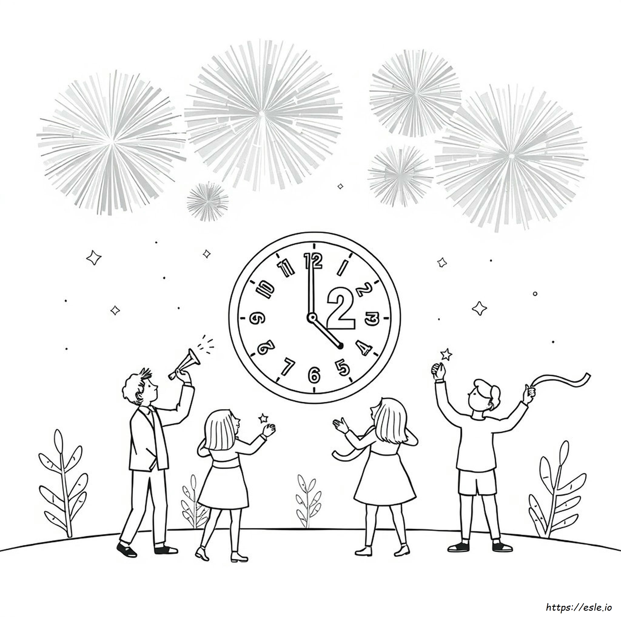新年のぬりえ 無料プリント