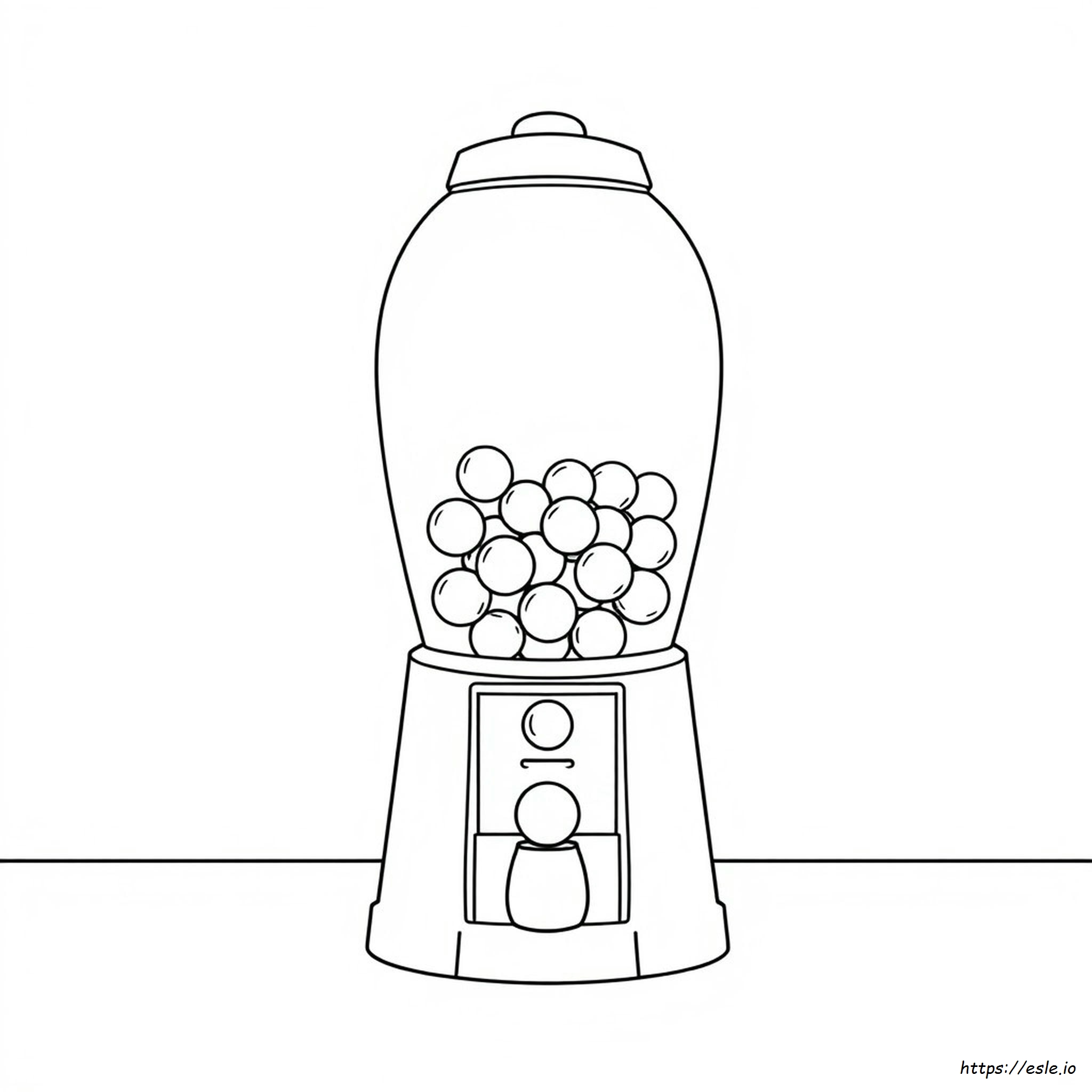 Gumball Machine Colouring Page - Free Printable