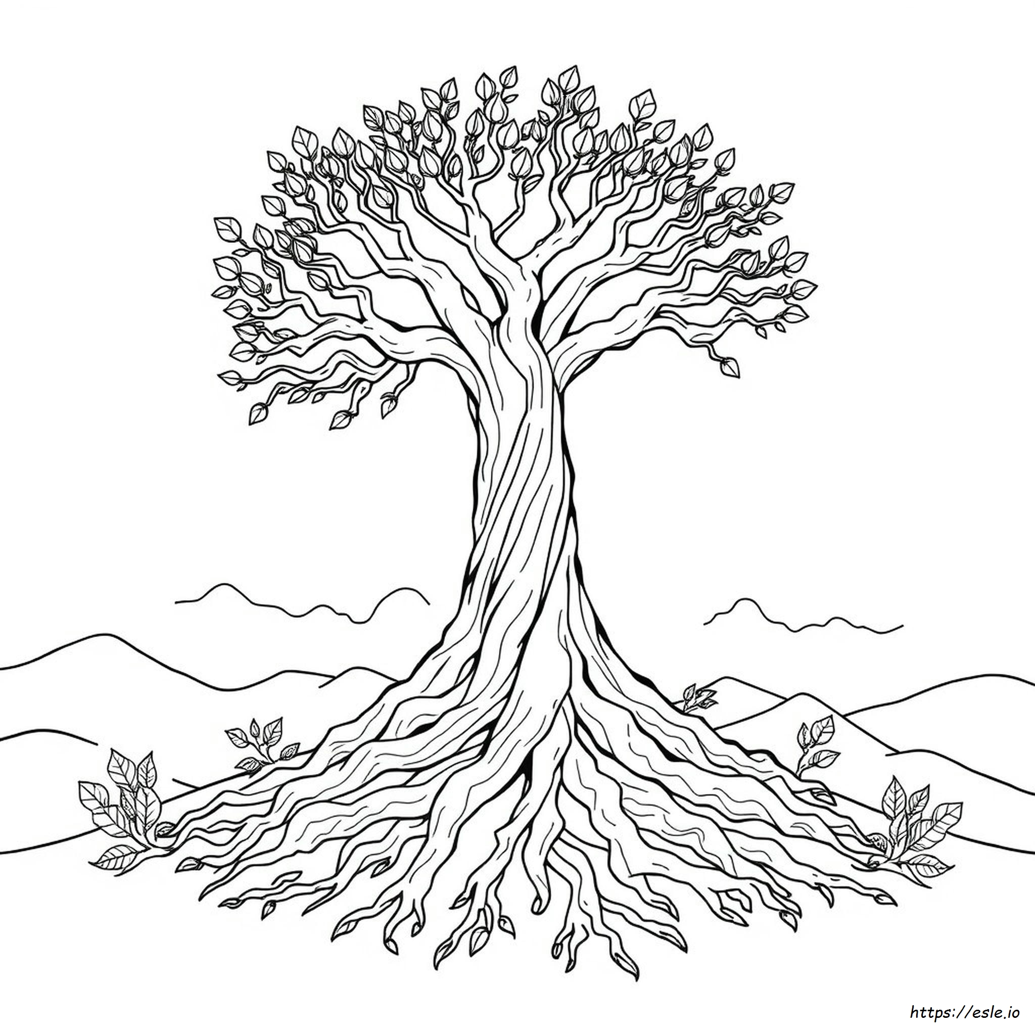 Yggdrasil Para Colorear