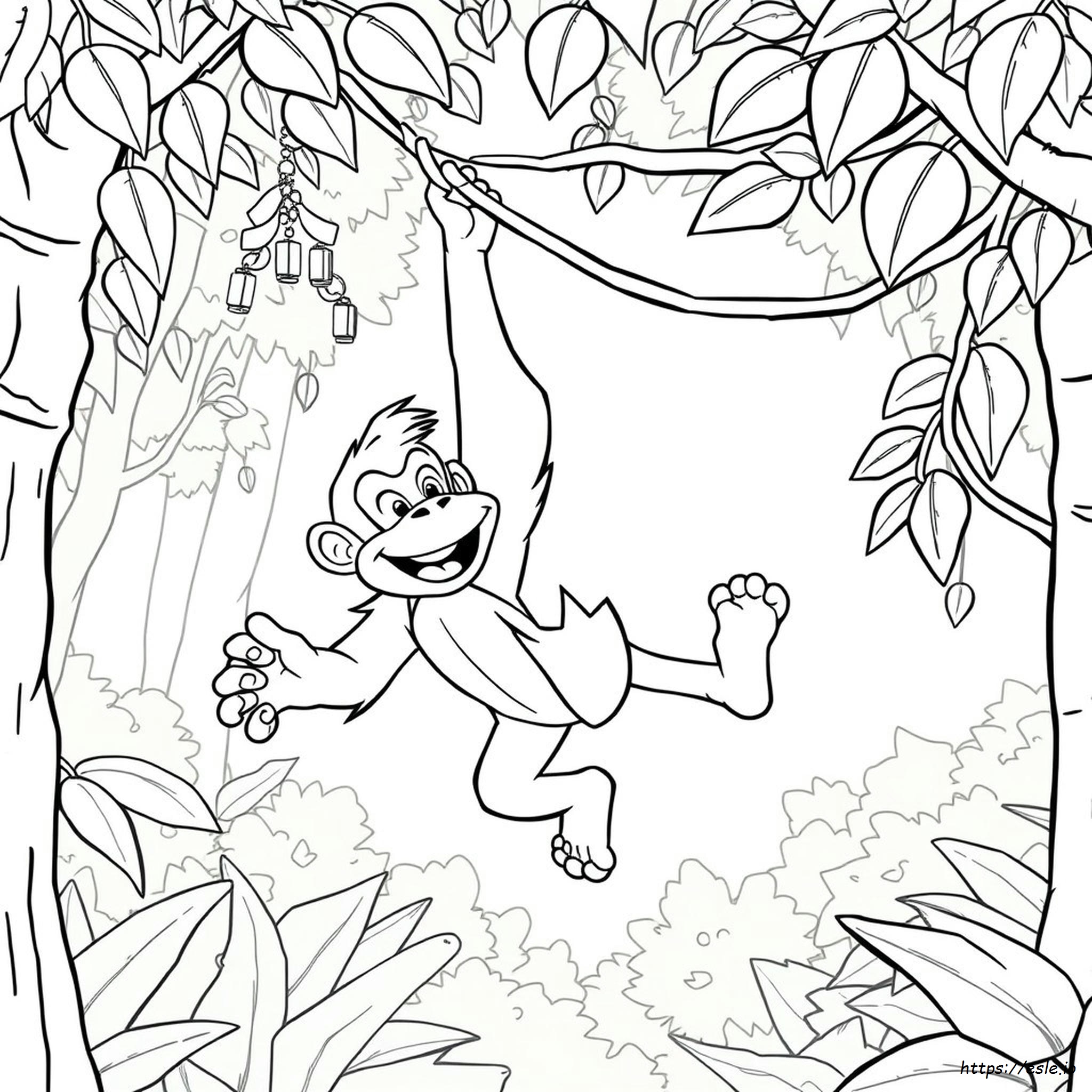 Dixie Kong Coloring Pages
