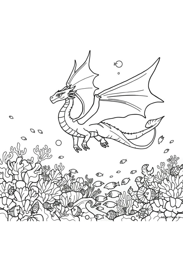 Mythical Sea Dragon Coloring Pages