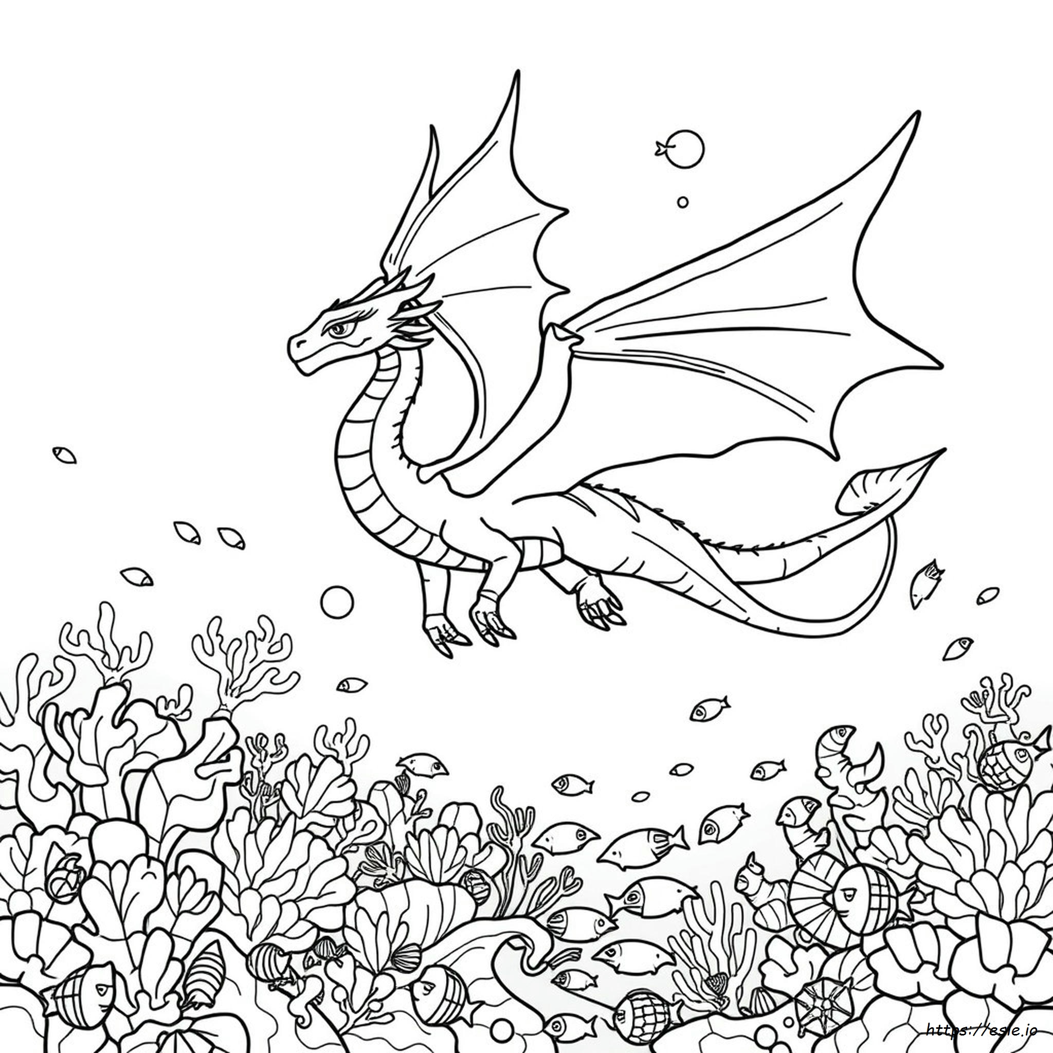 Páginas Para Colorear De Dragones Marinos Míticos