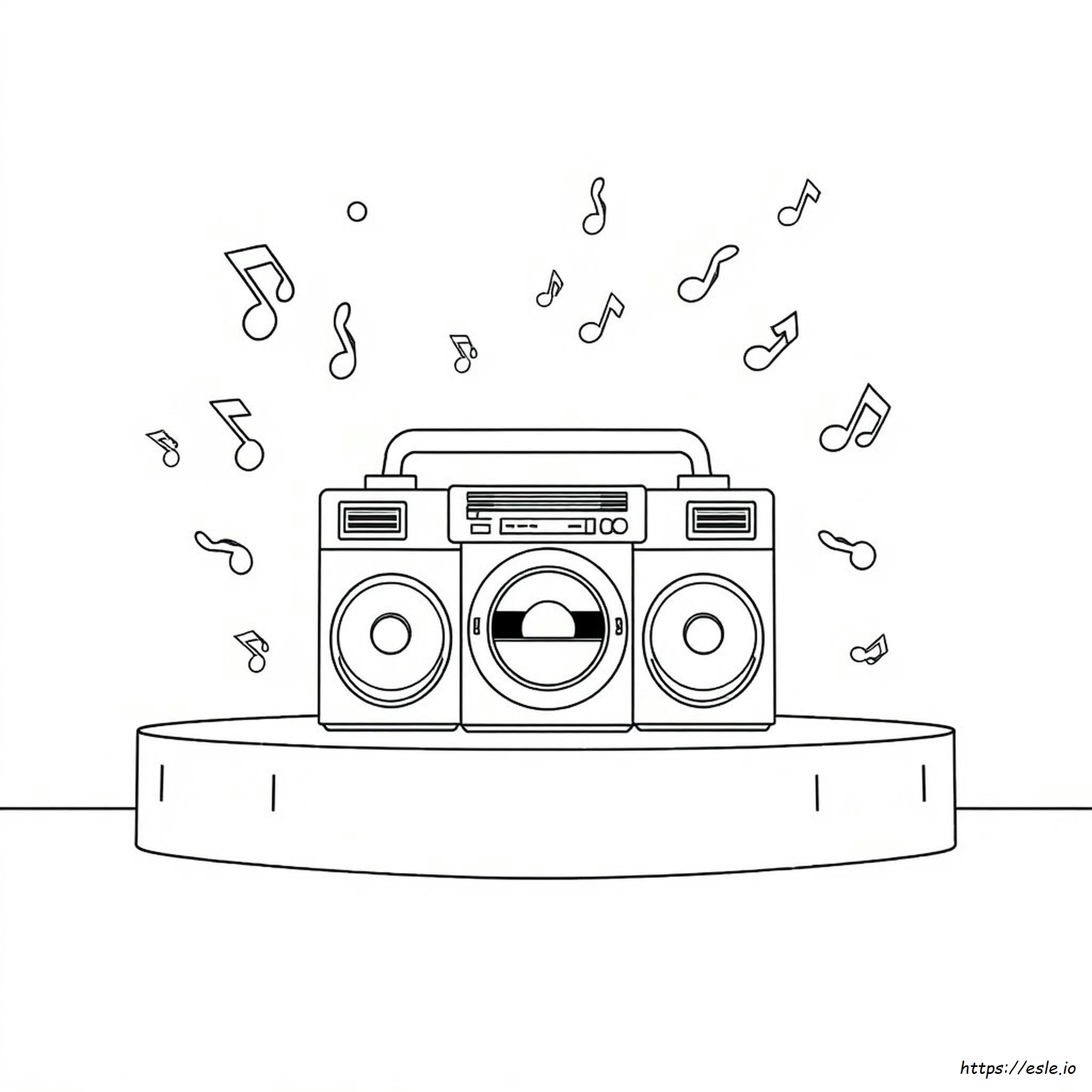 Boombox Da Colorare - Gratis