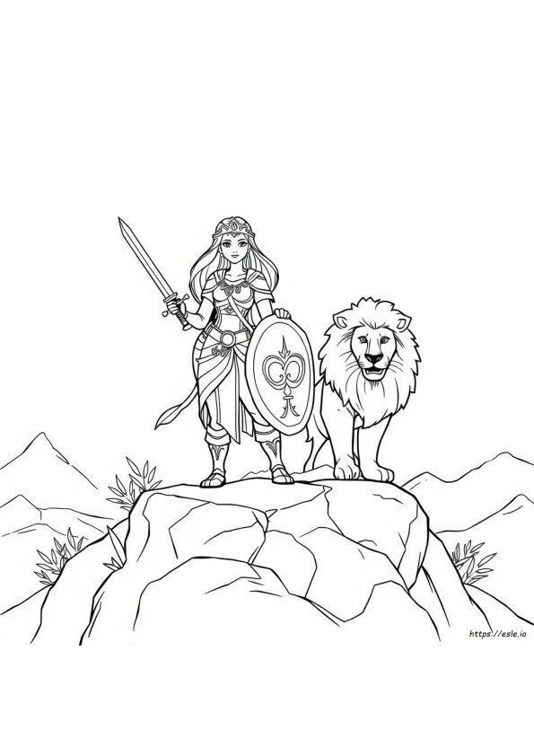 Warrior Princess Female Warrior Coloring Pages