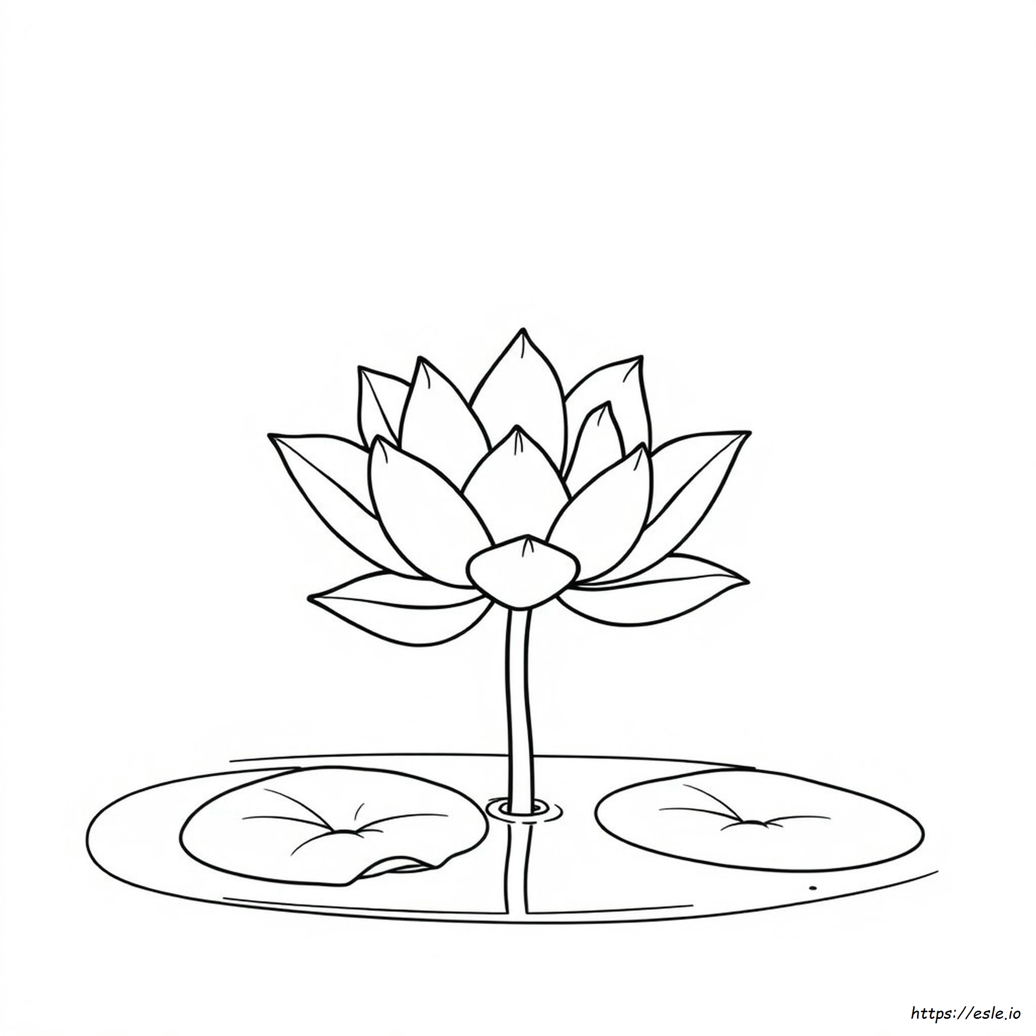 Free Printable Lotus Coloring Page