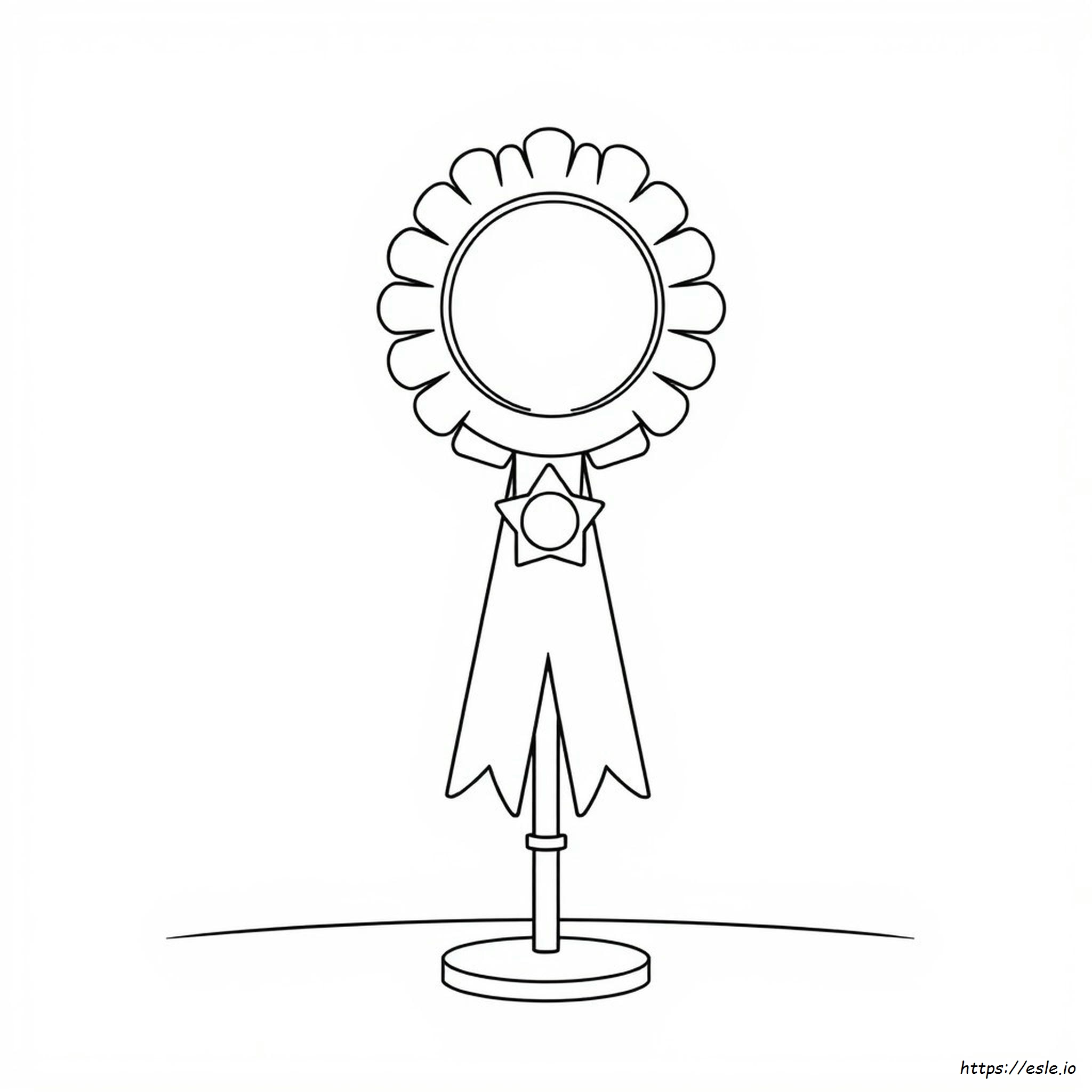 Coloring Printable Award Ribbon Outline
