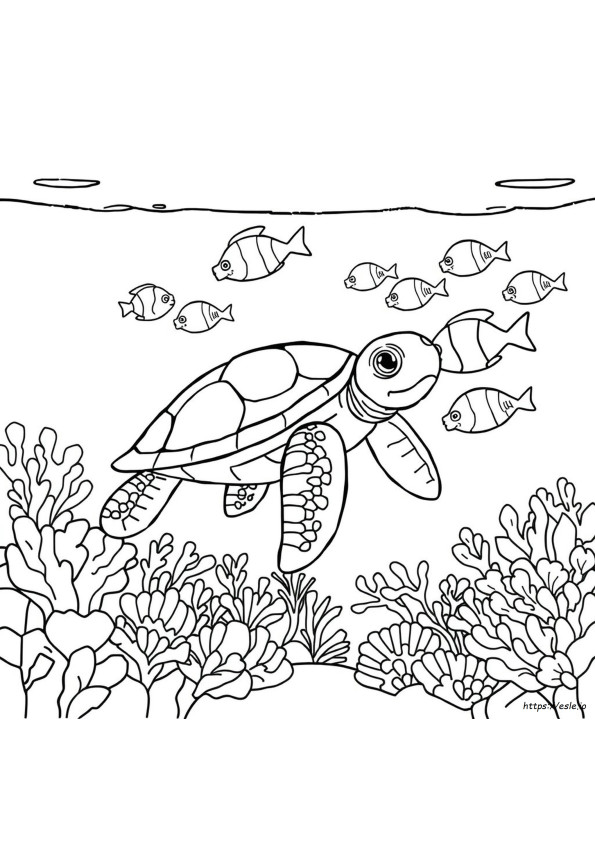 Animales Marinos Lindos Para Colorear