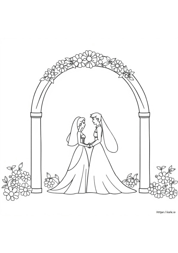 Bride And Groom Coloring Pages Free