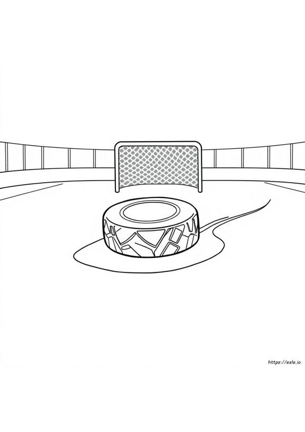 Hockey Puck Coloring Page