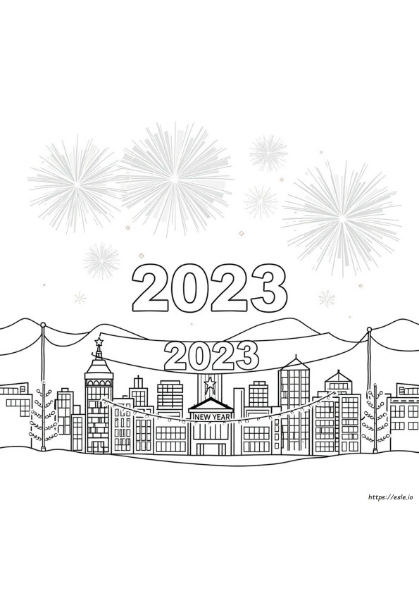 New Year Coloring Pages 2023