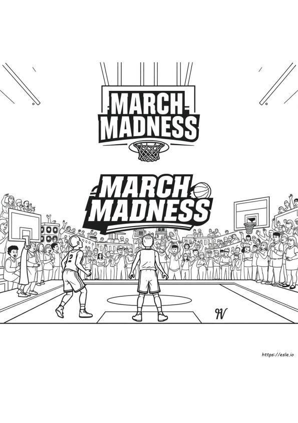 Coloriages March Madness À Imprimer