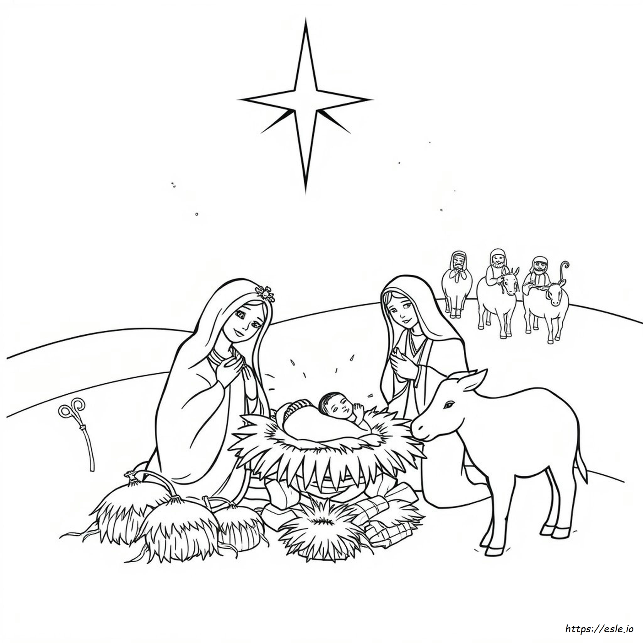 Weihnachten Krippe Malvorlage Zum Ausdrucken