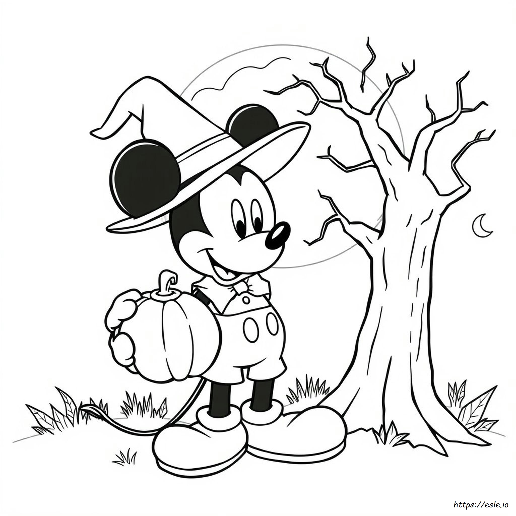 Disegni Di Topolino Disney Di Halloween Da Colorare