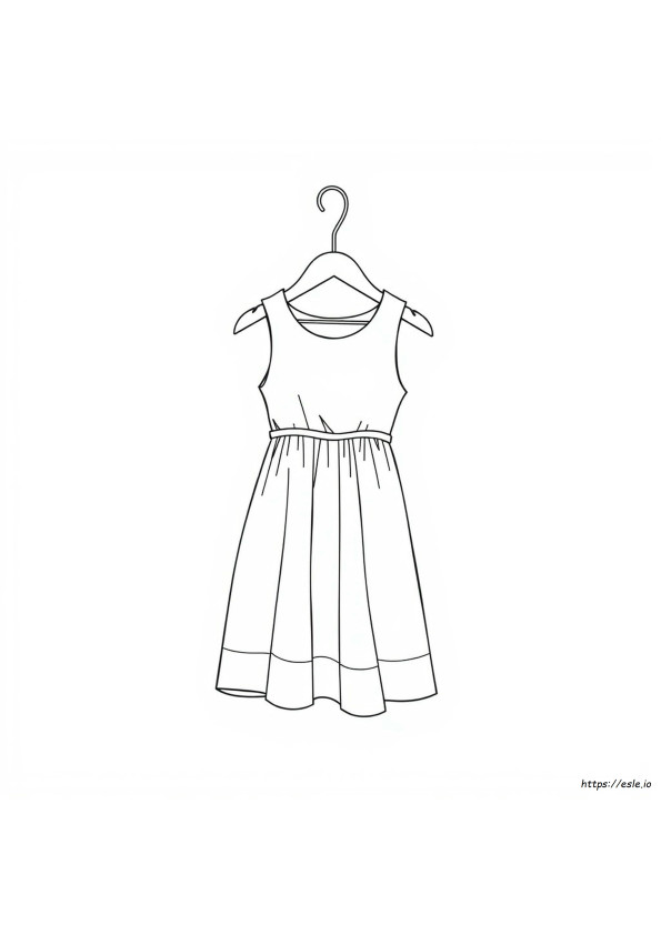 Coloring Page Of A Dress