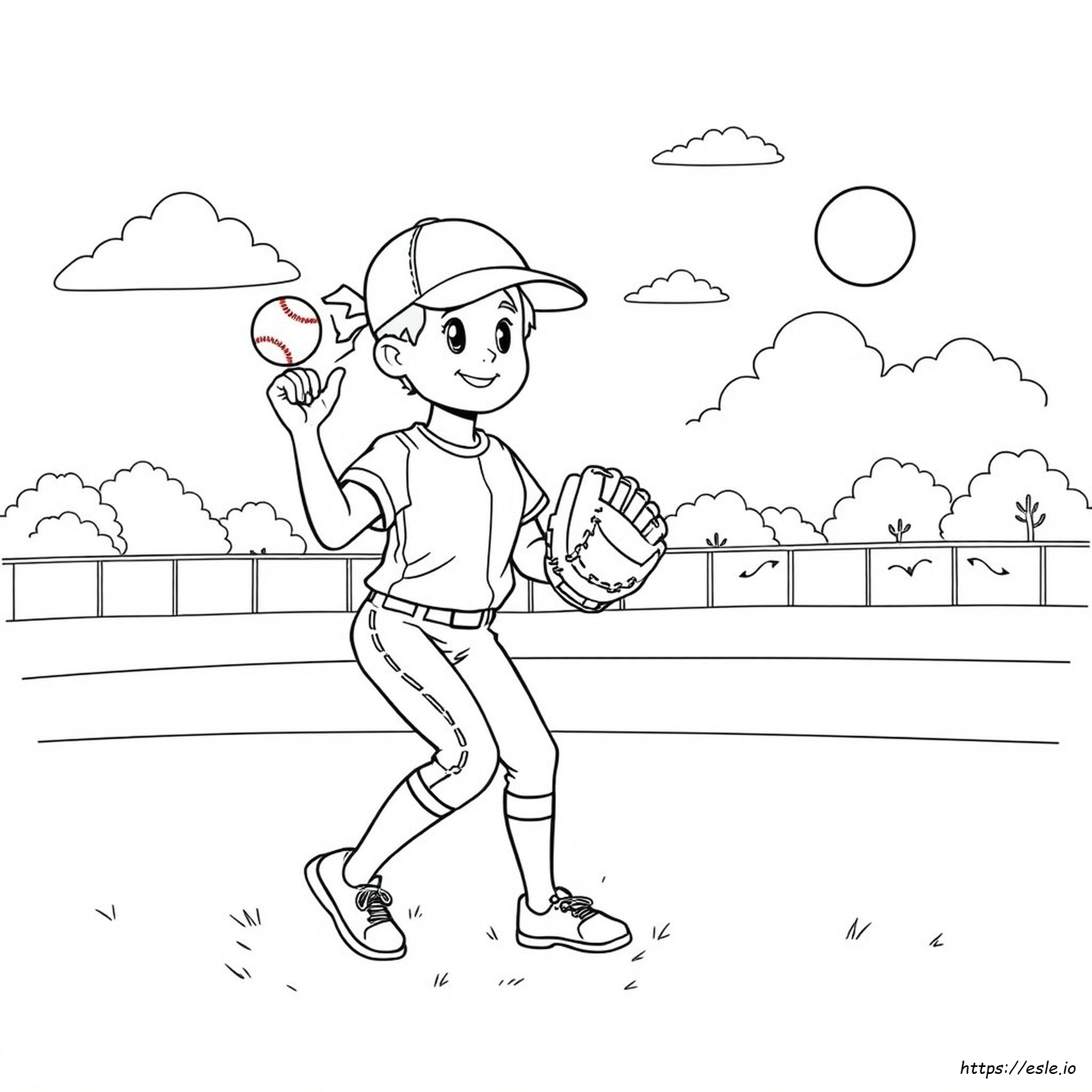 Softball Coloring Pages To Print