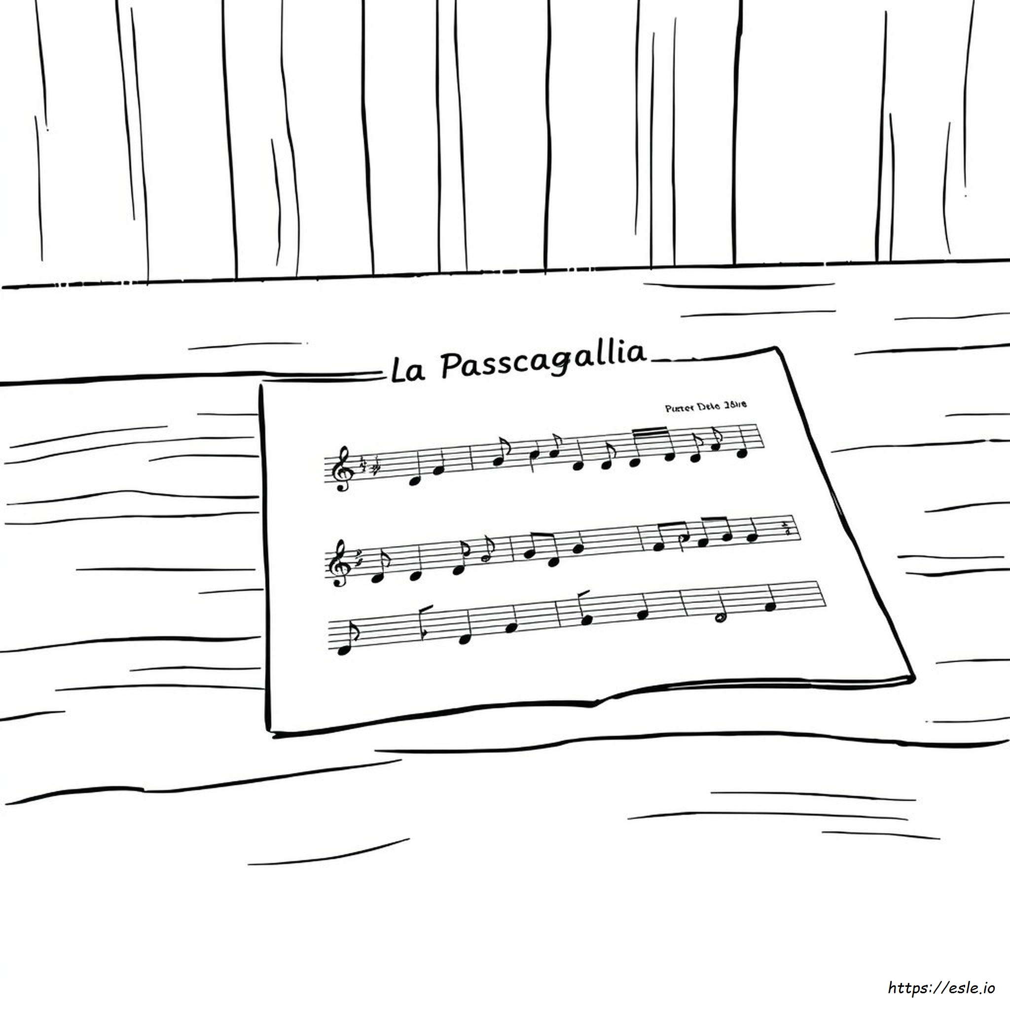 La Passacaglia Coloring Page - Free Printable