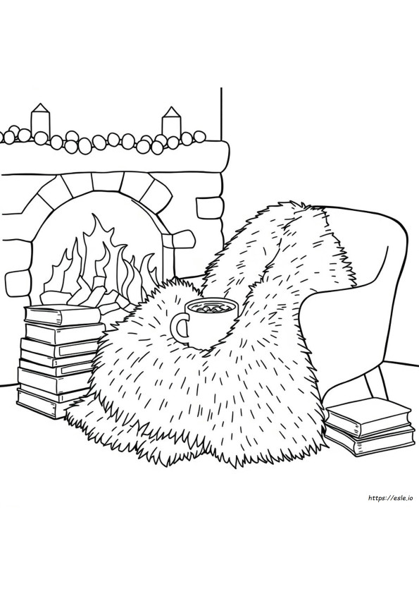 Fuzzy Hygge Coloring Pages Completed
