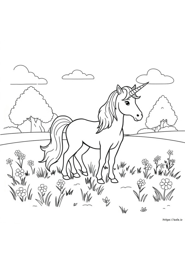 Unicorn.Coloring Page Free