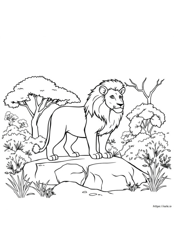 Realistic Printable Lion Coloring Pages