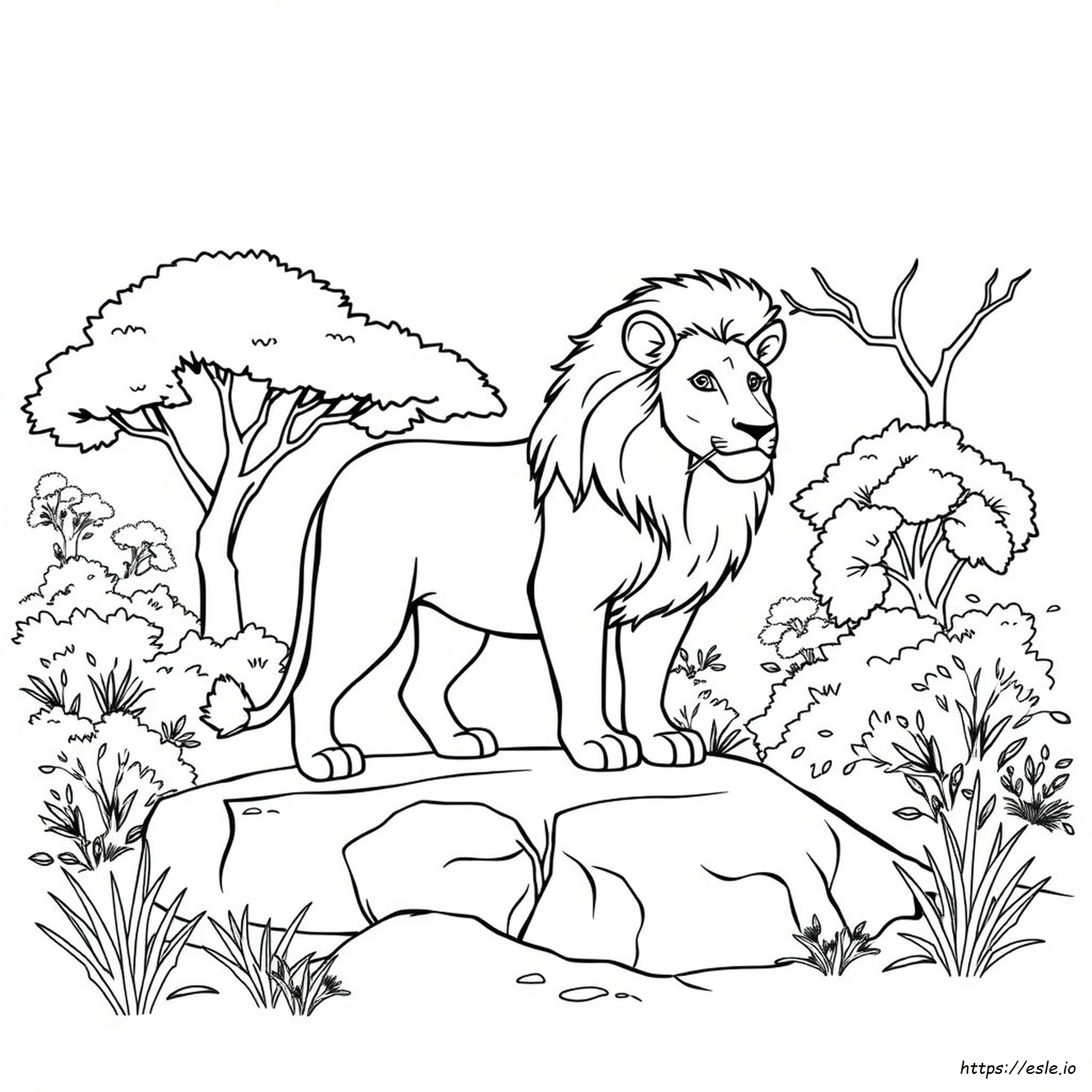 Realistic Printable Lion Coloring Pages