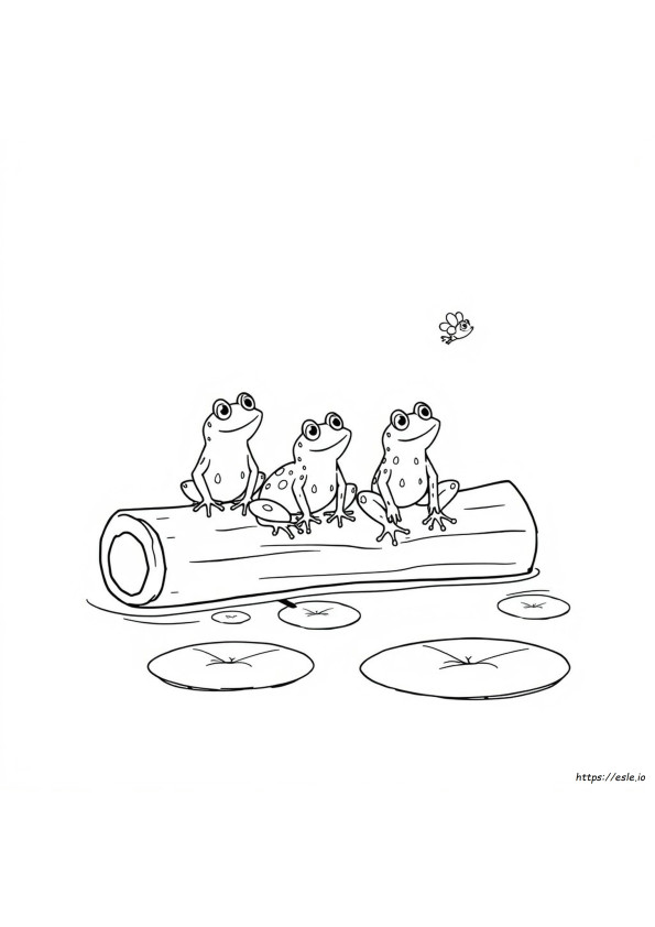 Five Little Speckled Frogs Coloring Pages