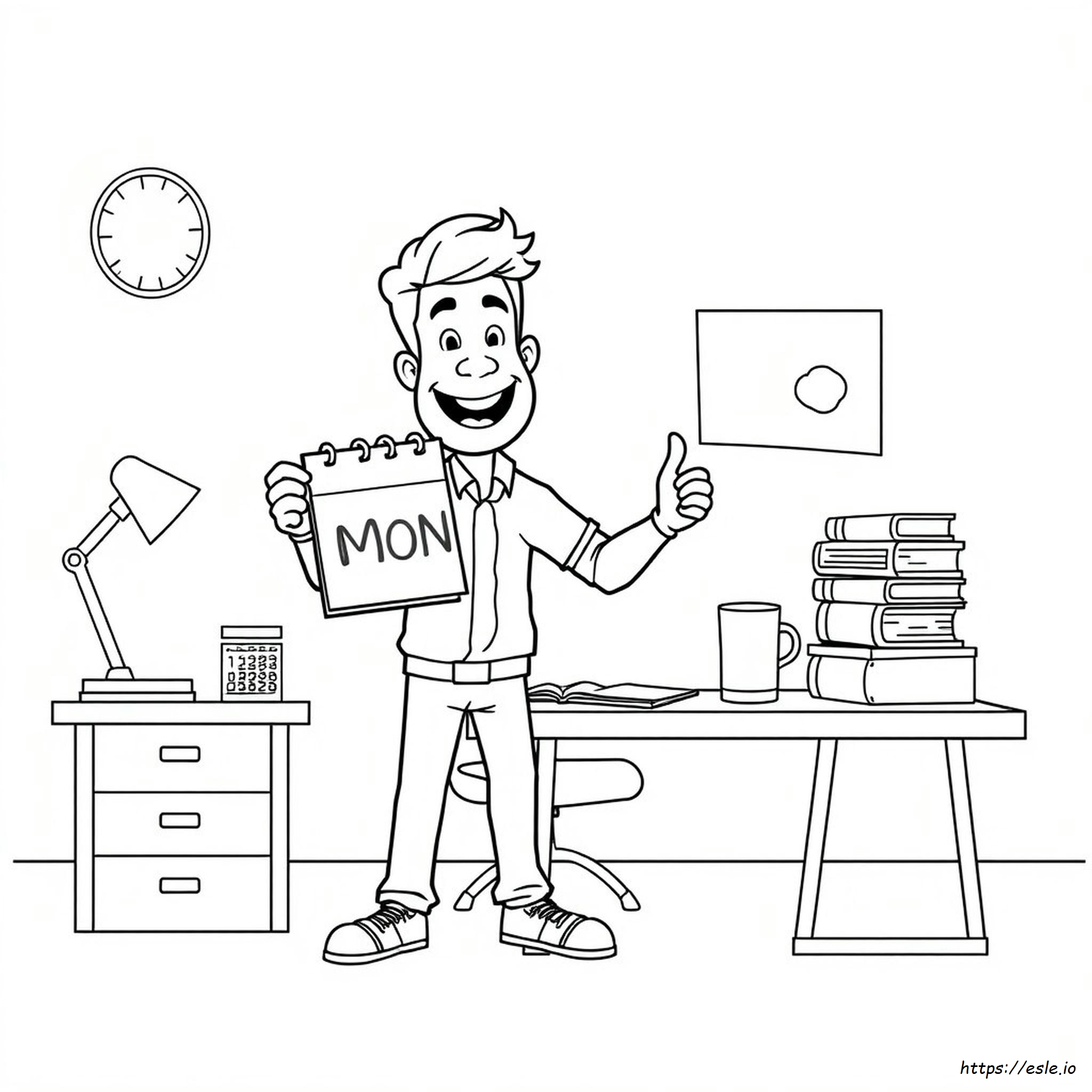 Monday Mania Coloring Page - Free Printable PDF