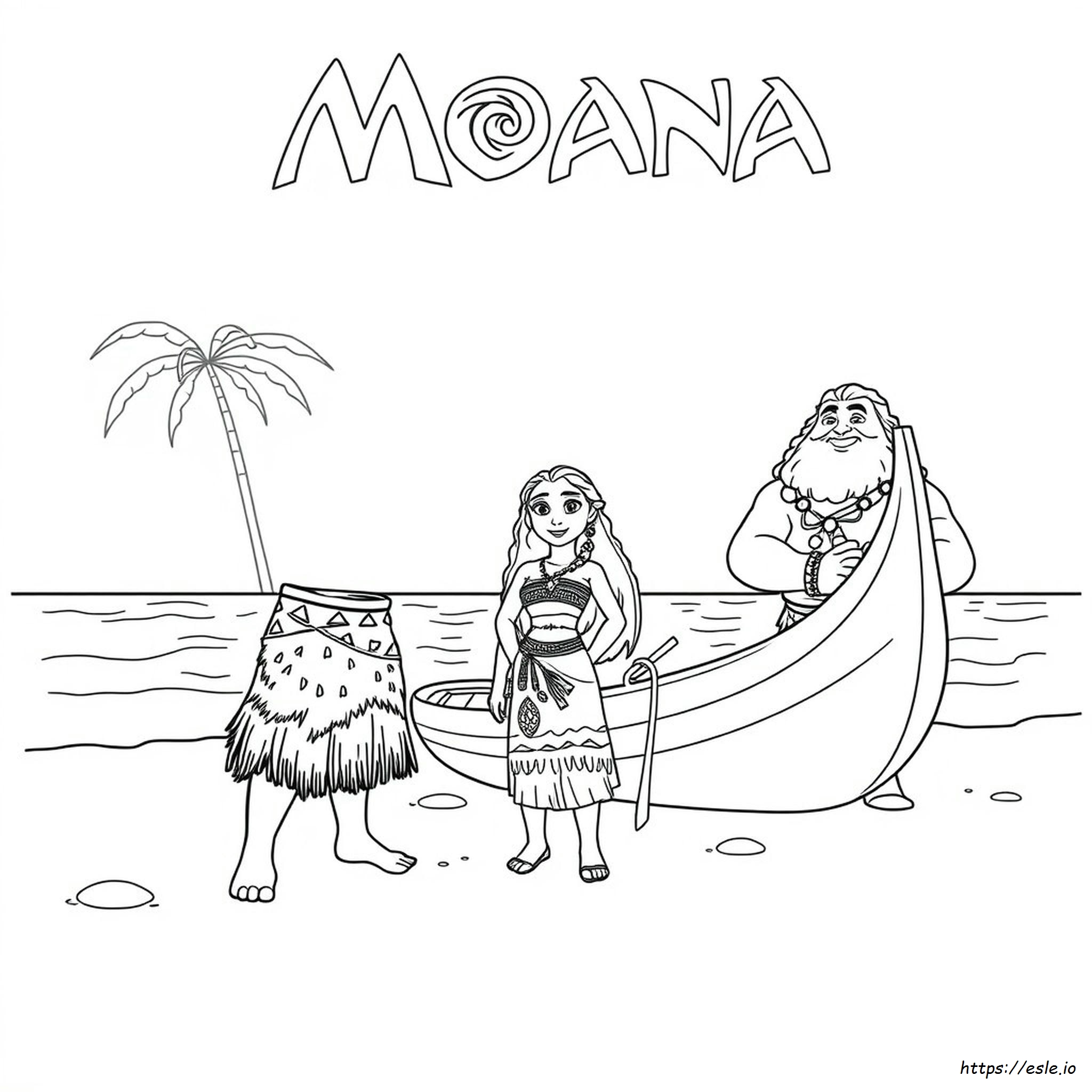 Dibujos Para Colorear De Personajes De Moana